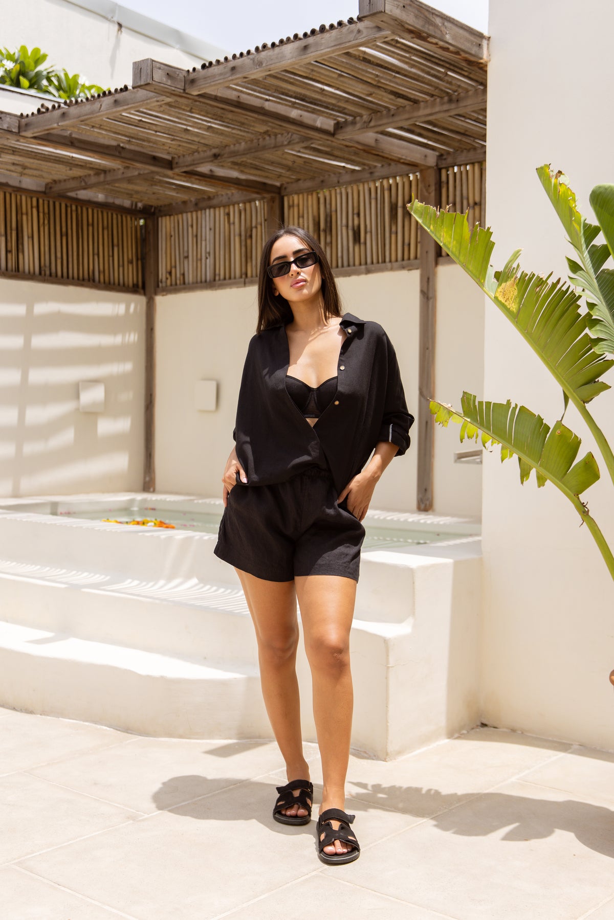 Amara Cotton Short Noir