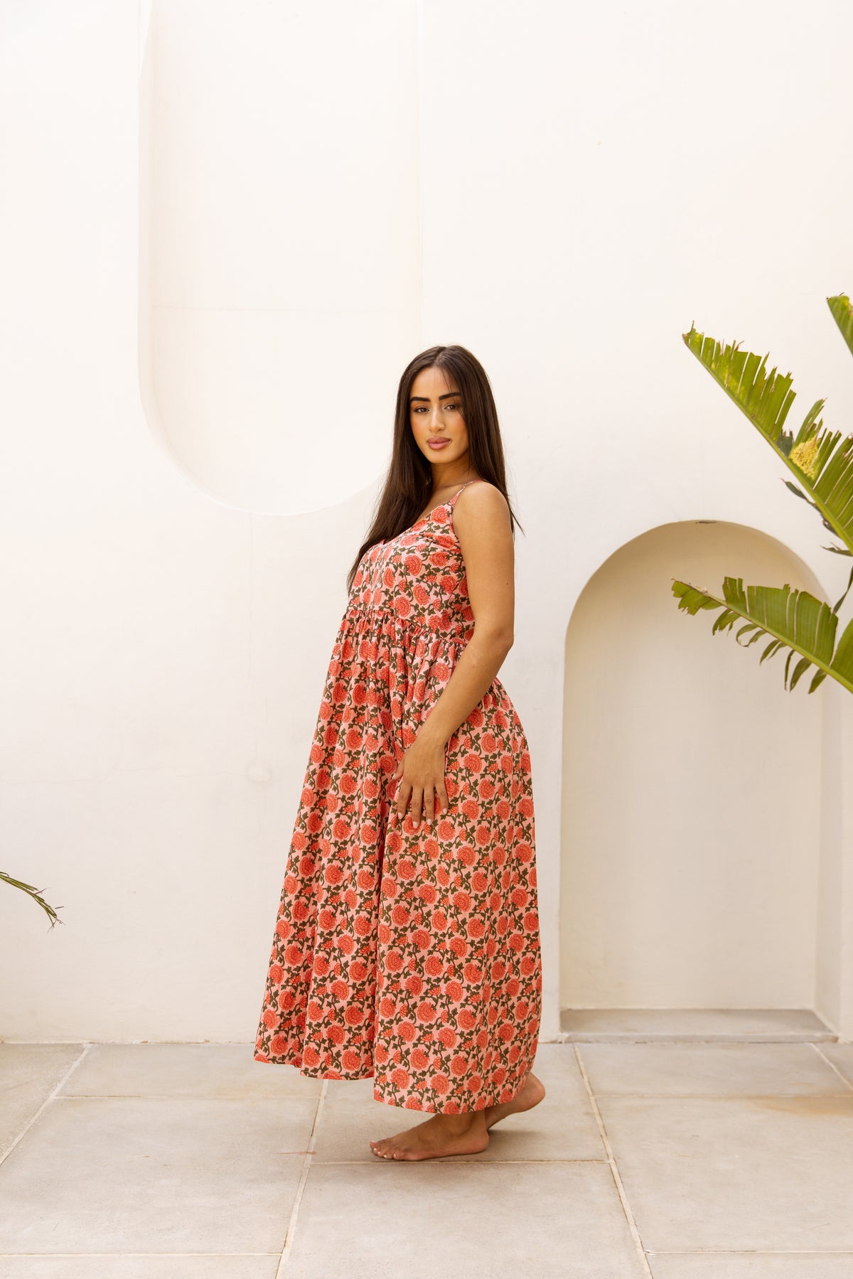 Cami Midi Dress Saffron Sun