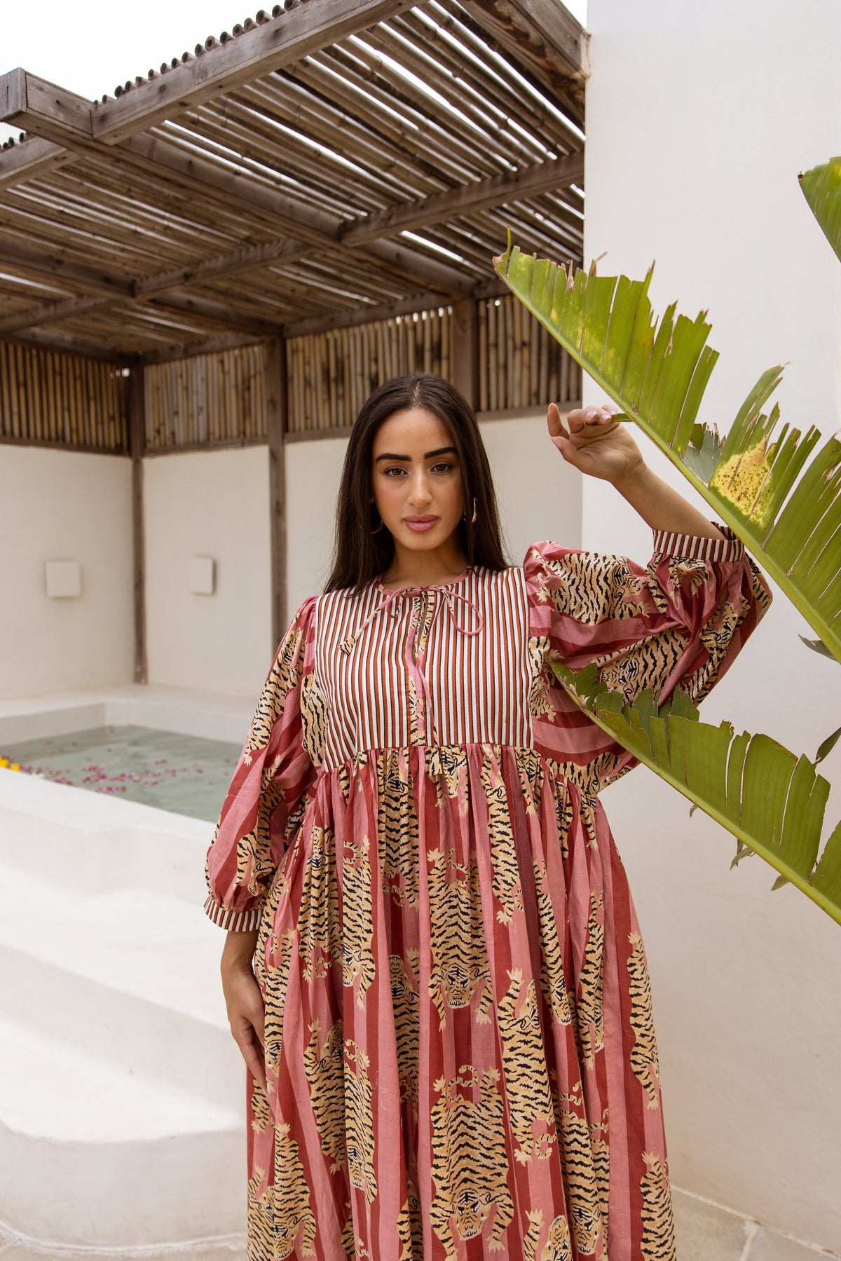 Tara Midi Dress Rosewood Tigress