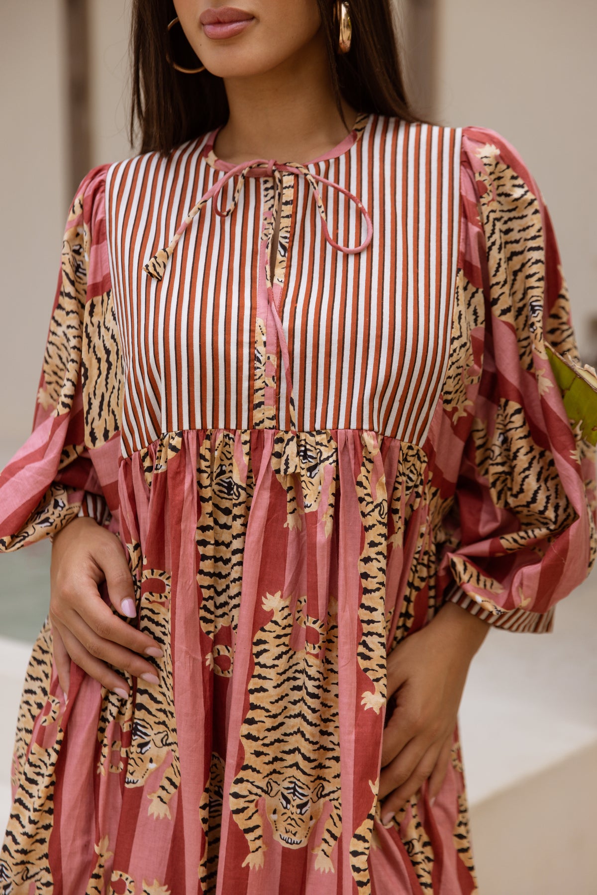 Tara Midi Dress Rosewood Tigress