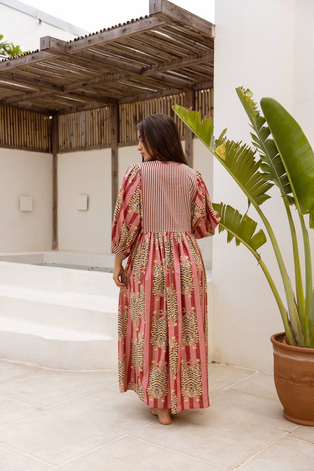 Tara Midi Dress Rosewood Tigress