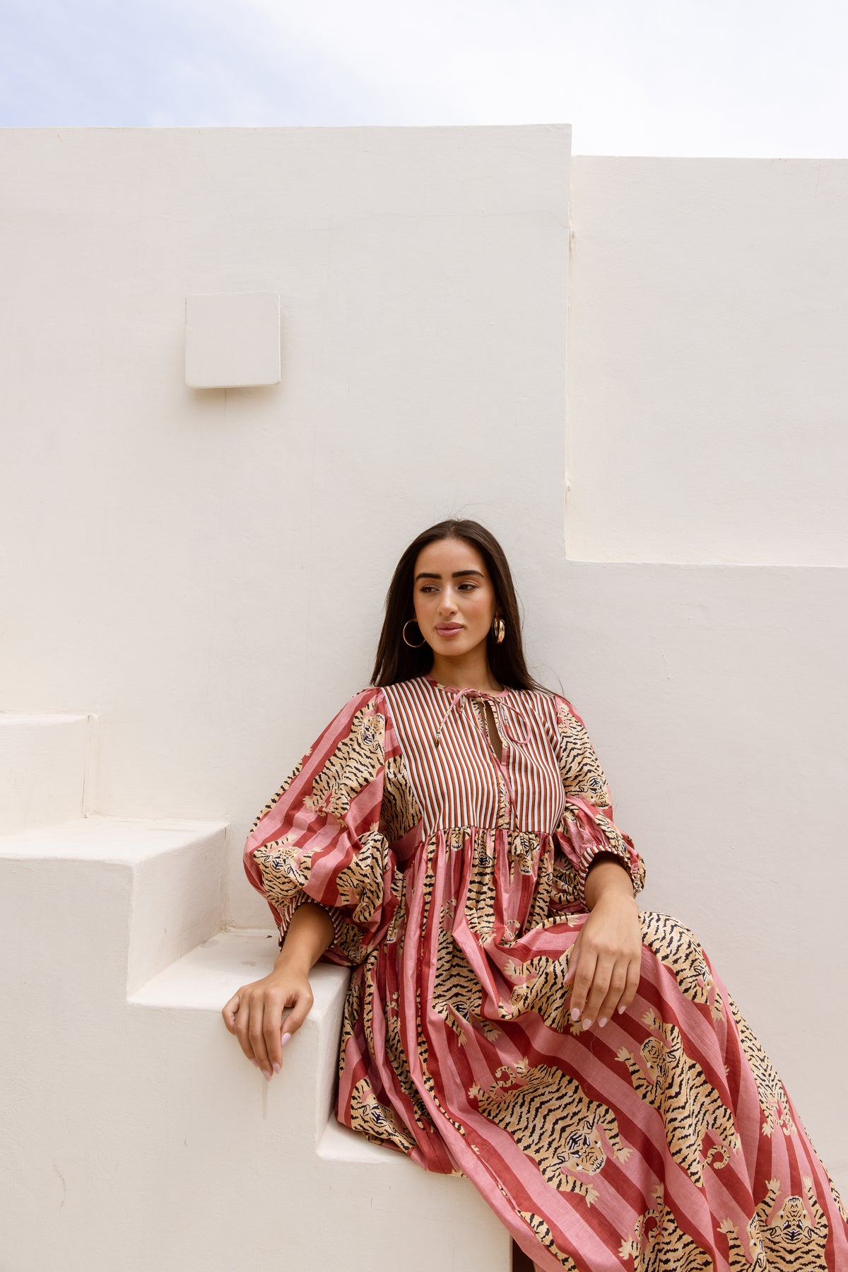 Tara Midi Dress Rosewood Tigress