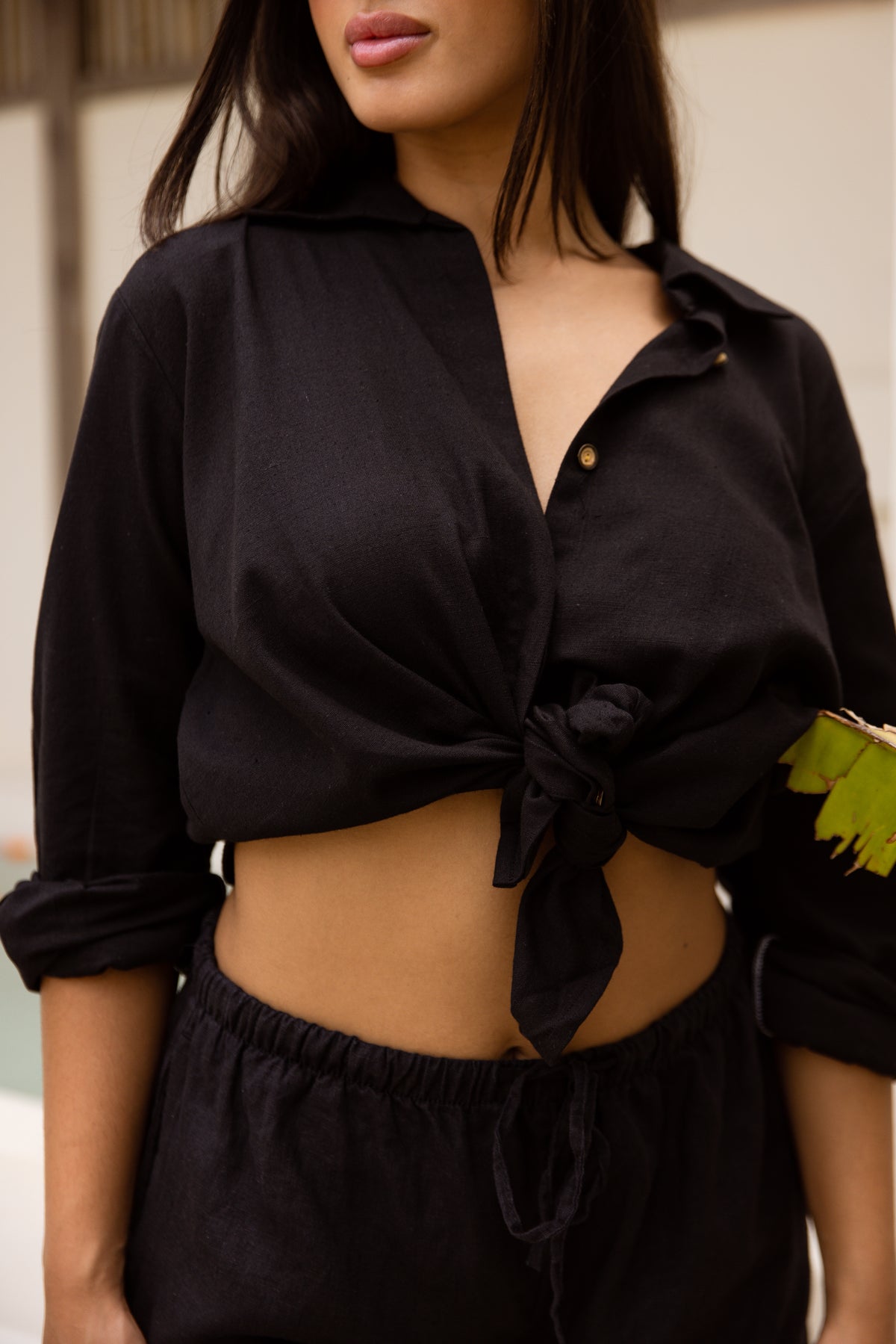 Amara Cotton Shirt Noir