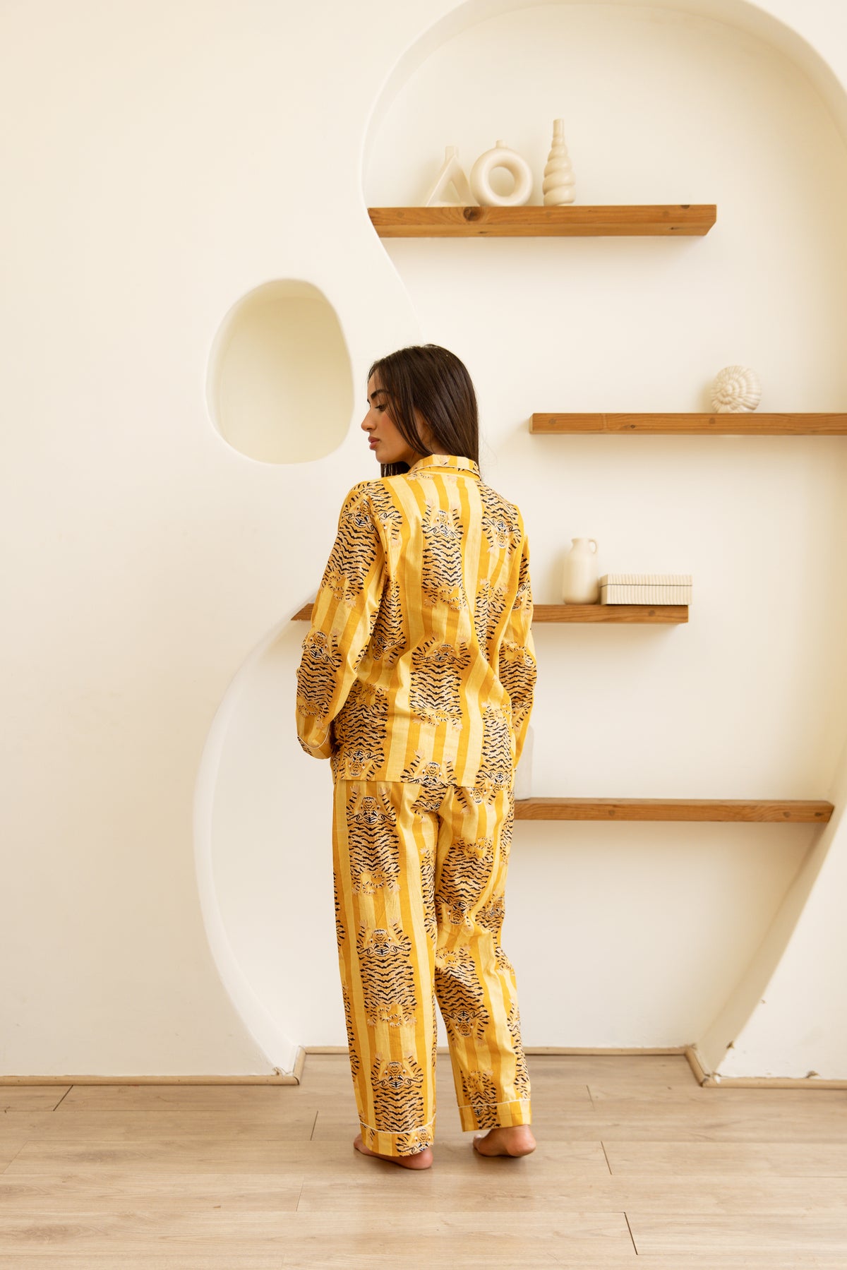 Amrita Pajamas Set Golden Stripe Tigress