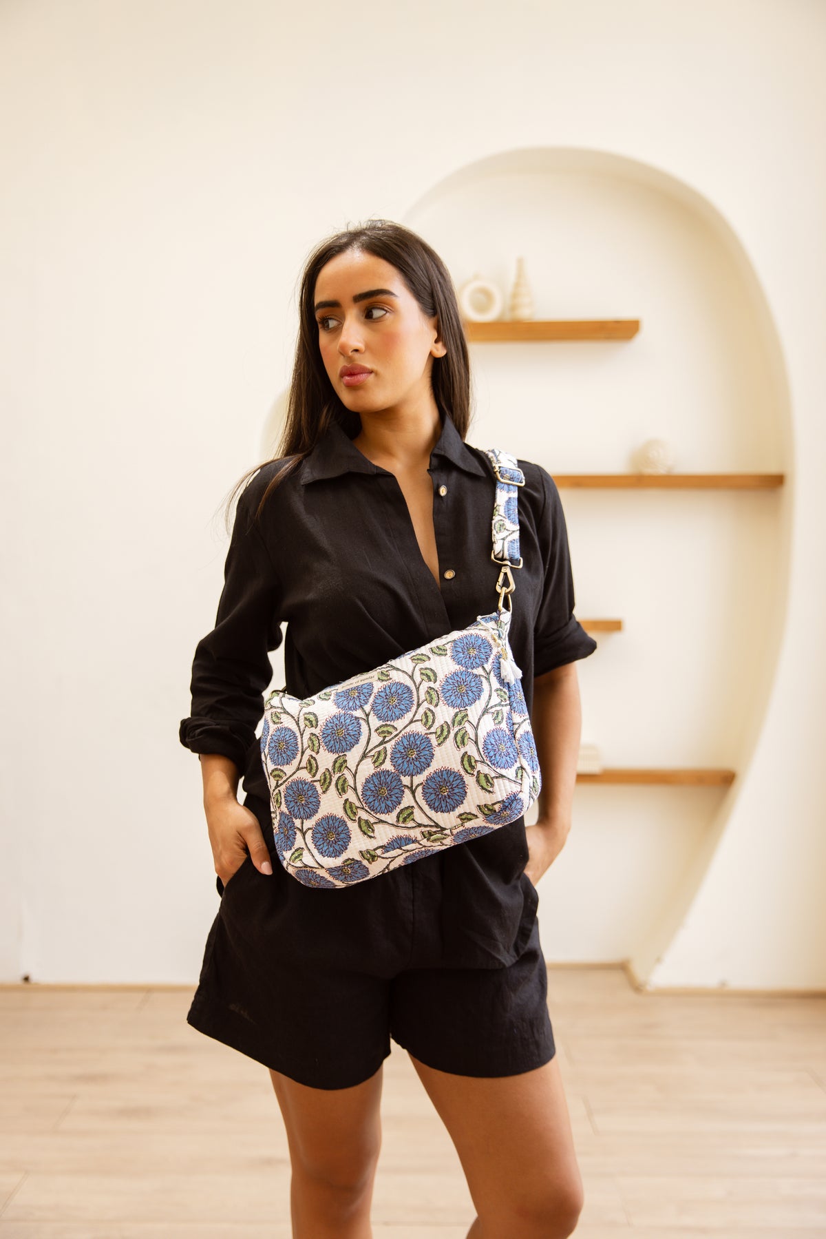 Shoulder Bag Blue Blossom