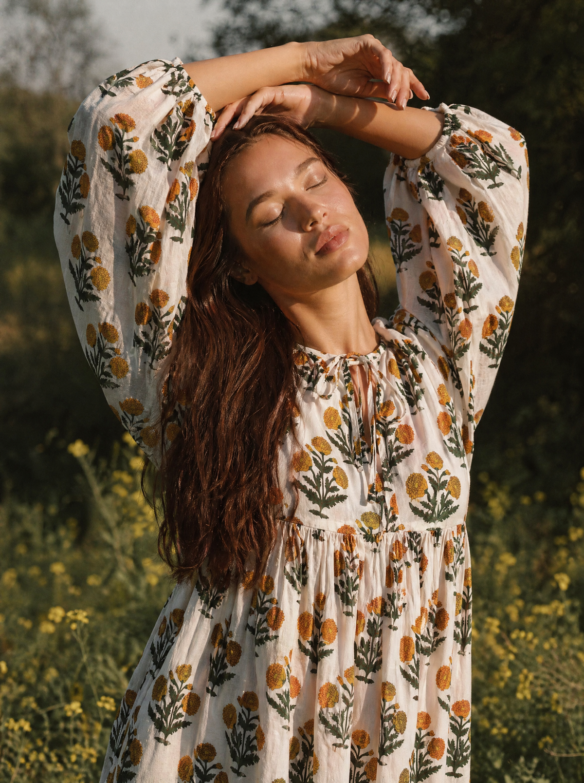 Leela Midi Dress Honey Meadow
