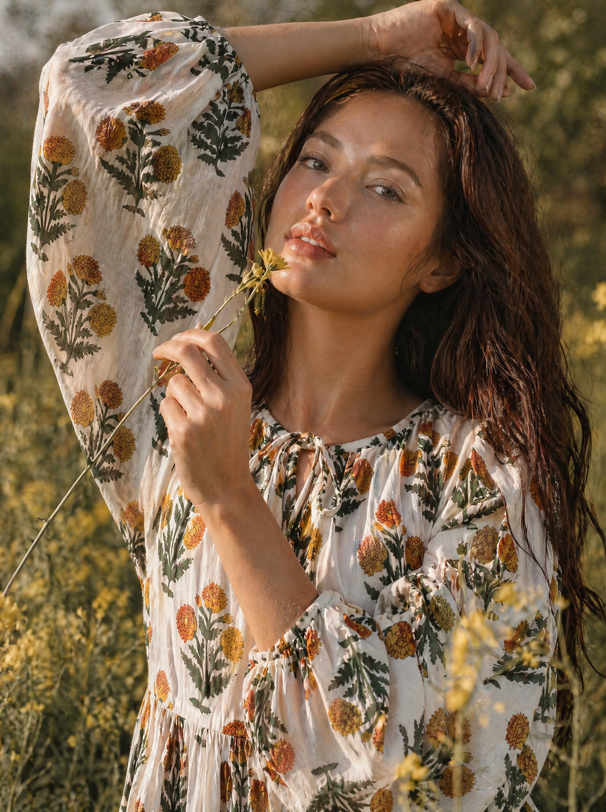 Leela Midi Dress Honey Meadow